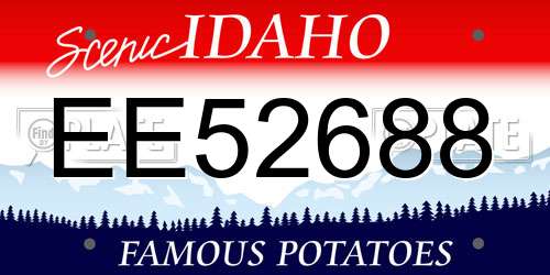 EE52688 Idaho License Plate