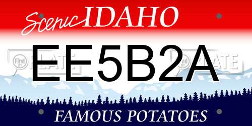 EE5B2A Idaho License Plate