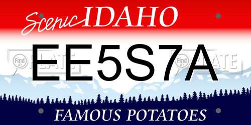 EE5S7A Idaho License Plate