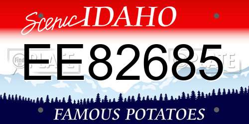 EE82685 Idaho License Plate
