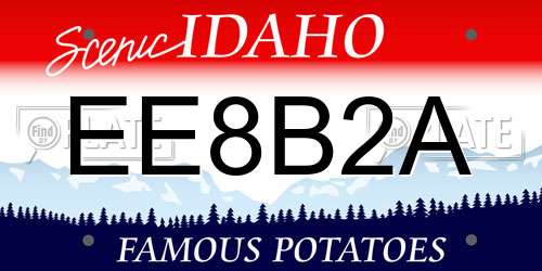 EE8B2A Idaho License Plate