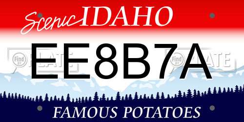 EE8B7A Idaho License Plate