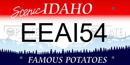 EEAI54 Idaho License Plate