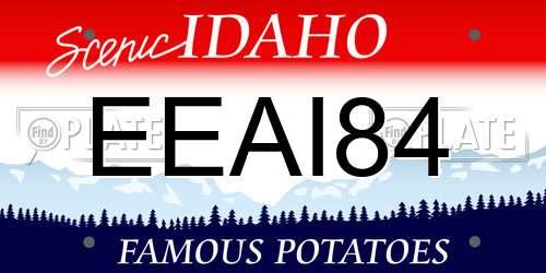 EEAI84 Idaho License Plate