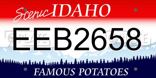 EEB2658 Idaho License Plate