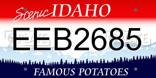 EEB2685 Idaho License Plate