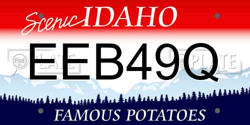 EEB49Q Idaho License Plate