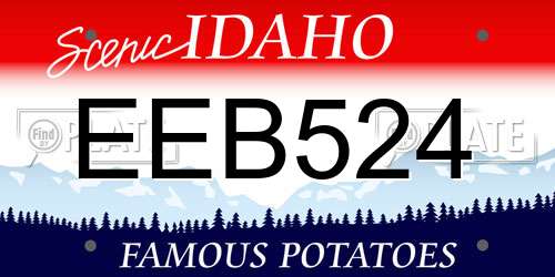 EEB524 Idaho License Plate