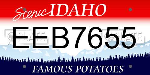 EEB7655 Idaho License Plate