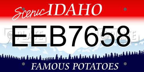 EEB7658 Idaho License Plate