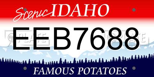 EEB7688 Idaho License Plate