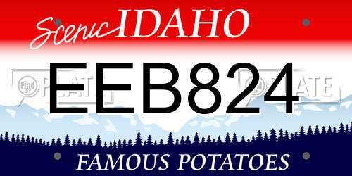 EEB824 Idaho License Plate