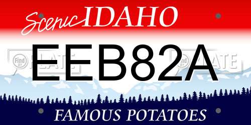 EEB82A Idaho License Plate