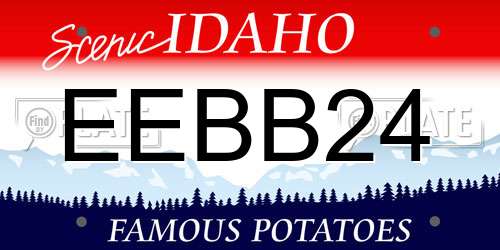 EEBB24 Idaho License Plate