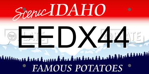 EEDX44 Idaho License Plate