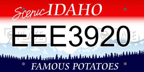 EEE3920 Idaho License Plate