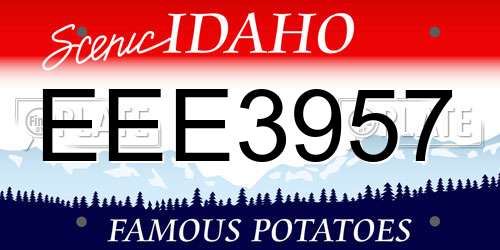 EEE3957 Idaho License Plate