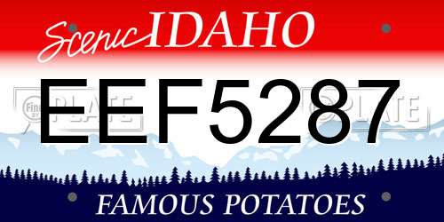 EEF5287 Idaho License Plate