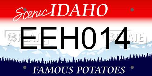 EEH014 Idaho License Plate