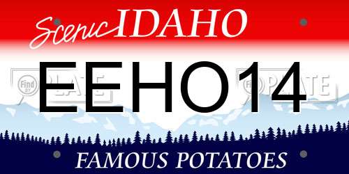 EEHO14 Idaho License Plate