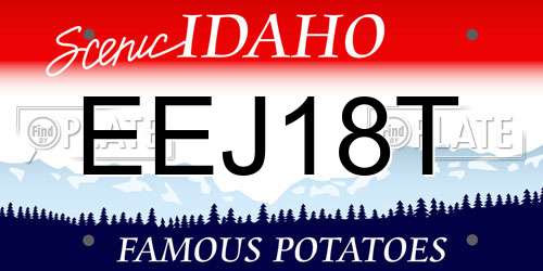 EEJ18T Idaho License Plate