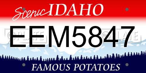 EEM5847 Idaho License Plate