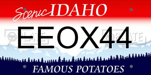 EEOX44 Idaho License Plate