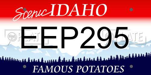 EEP295 Idaho License Plate