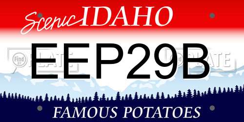 EEP29B Idaho License Plate