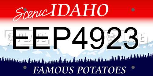 EEP4923 Idaho License Plate
