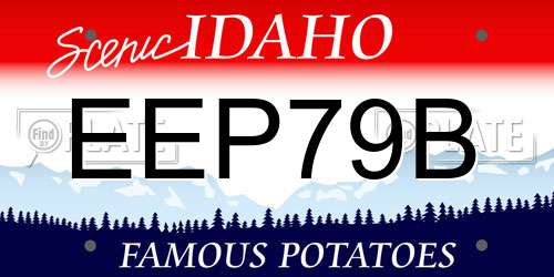 EEP79B Idaho License Plate