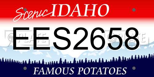 EES2658 Idaho License Plate
