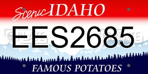 EES2685 Idaho License Plate