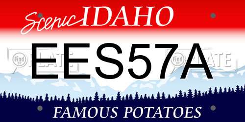 EES57A Idaho License Plate
