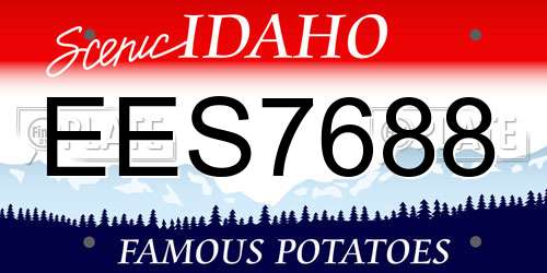 EES7688 Idaho License Plate