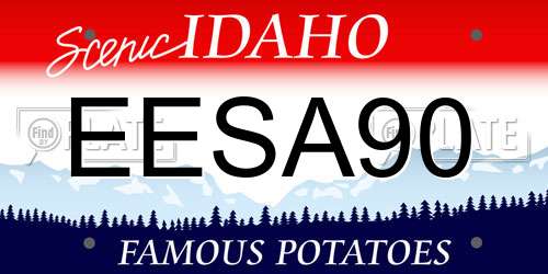 EESA90 Idaho License Plate