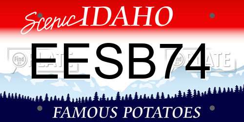 EESB74 Idaho License Plate