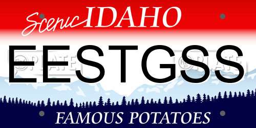 EESTGSS Idaho License Plate