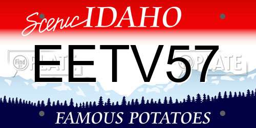 EETV57 Idaho License Plate