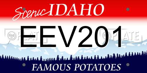 EEV201 Idaho License Plate