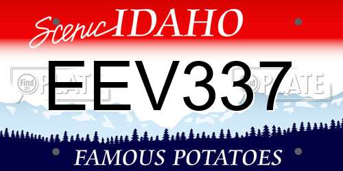 EEV337 Idaho License Plate