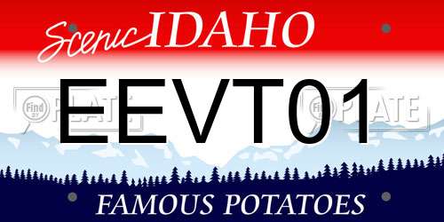 EEVT01 Idaho License Plate