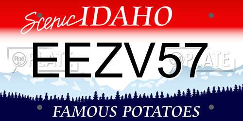 EEZV57 Idaho License Plate