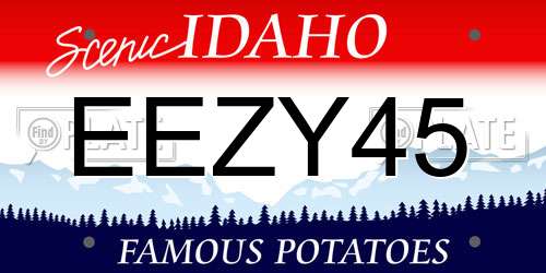 EEZY45 Idaho License Plate