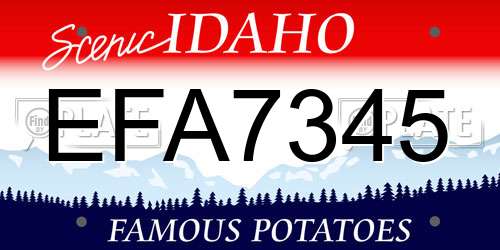 EFA7345 Idaho License Plate