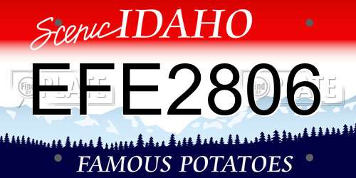 EFE2806 Idaho License Plate