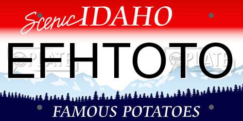 EFHTOTO Idaho License Plate