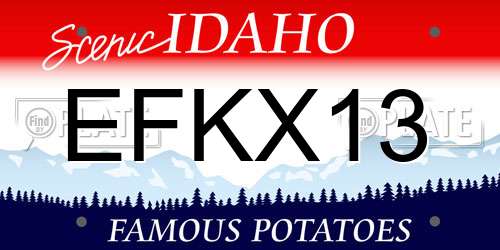 EFKX13 Idaho License Plate