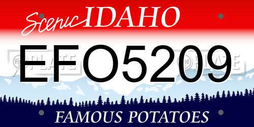 EFO5209 Idaho License Plate