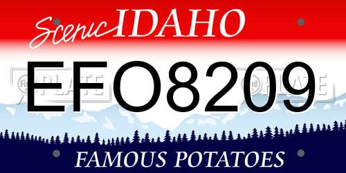 EFO8209 Idaho License Plate